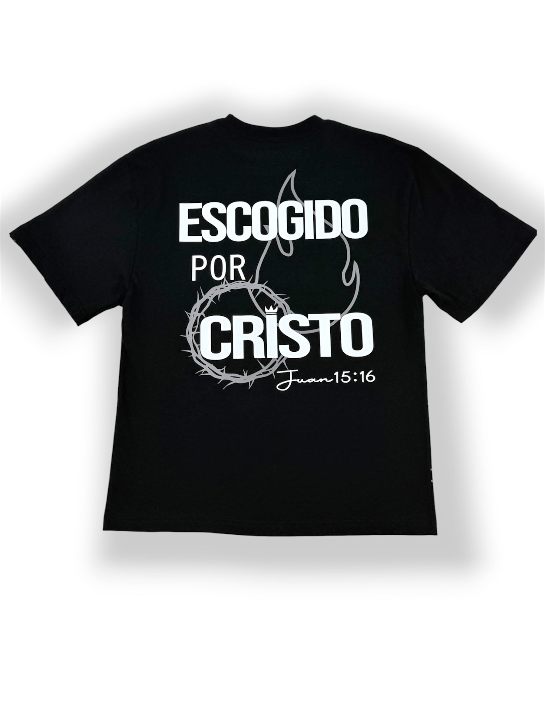 Escogido por Cristo – Colección Elegidos – Oversized Heavyweight Tee (Negro)