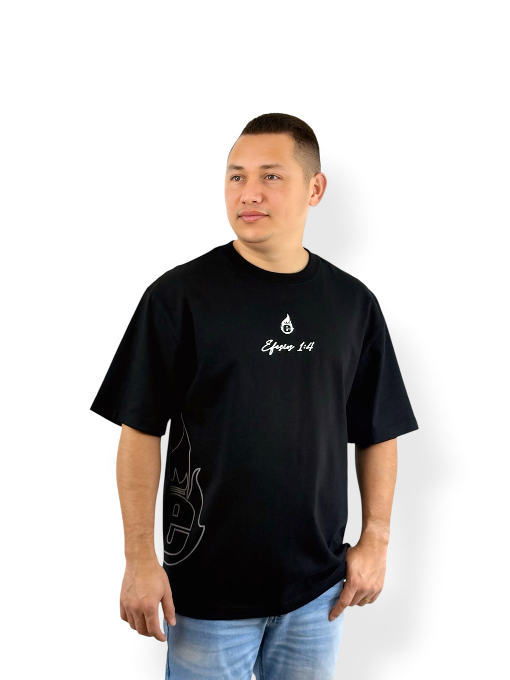 Antes del Tiempo – Colección Elegidos – Oversize Heavyweight Tee (Negro)